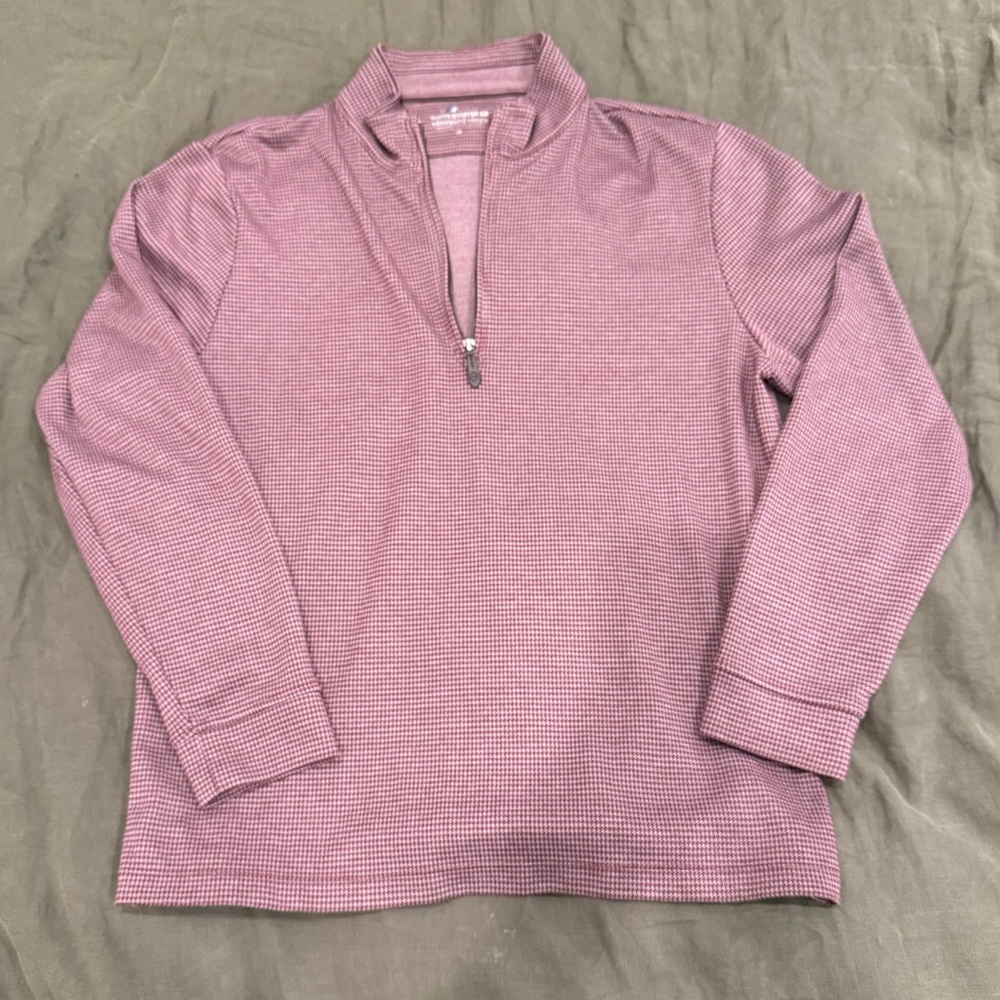 Vineyard Vines Bluffs Quarter-Zip | Burgundy | Medium View 2
